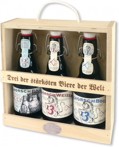 Starkbierset im Holzträger